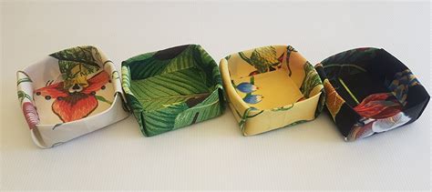 Tropicana Origami Fabric Boxes Set Of 4 Ella And Jaks