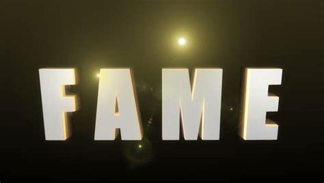 Reveal Animation Of The Word Fame In Big 3d Royalty Free Video
