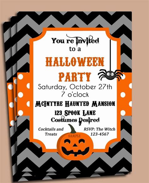 Printable Halloween Birthday Invitations