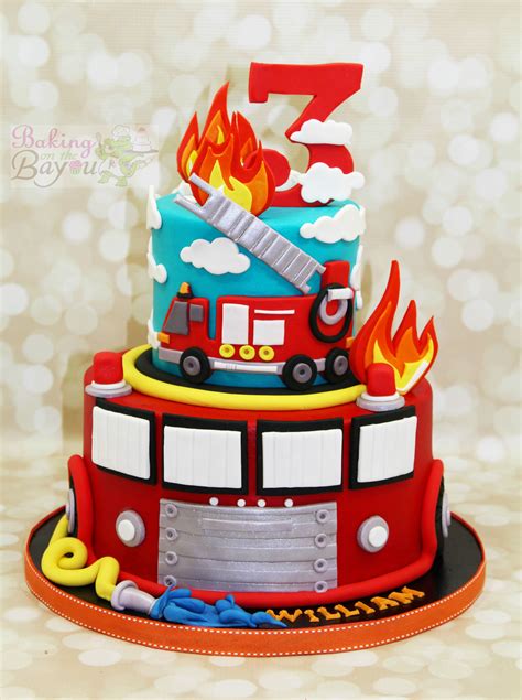 Firetruck Cake Firefighter Birthday Cakes Truck Birthday Cakes