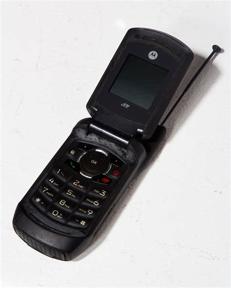 Te050 Motorola Black Flip Cell Phone Prop Rental Acme Brooklyn