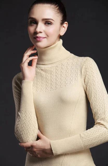 2015 Autumn And Winter Long Sleeve Tight Woman Sweater Turtleneck Pullover Elastic Women