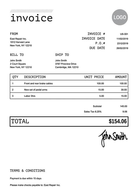 Free Blank Invoice Pdf 100 Templates To Print And Email