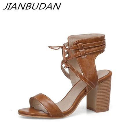 Jianbudan Ankle Strap Casual Fashion Womens Sandals Romanesque High