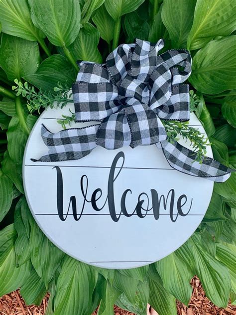 White Welcome Sign Etsy