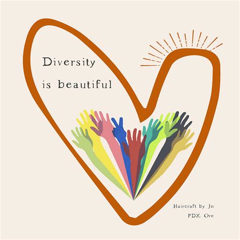 Diversity Is Beautiful Orange Heart Digital Art By Jo Deserio Jones
