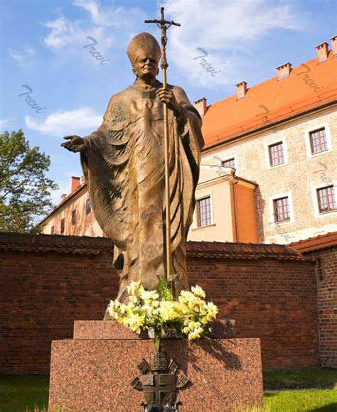 Bronze religious outdoor statues of pope catholic life size statues for ...