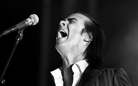Free Download Download Wallpaper 1440x900 Nick Cave Show Microphone