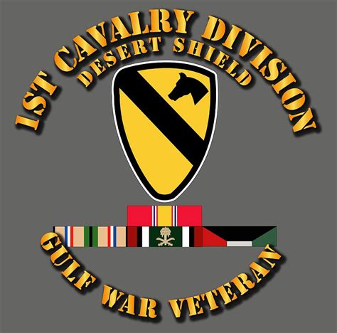 1st Cavalry Division Desert Shield W Svc Digital Art By Tom Adkins
