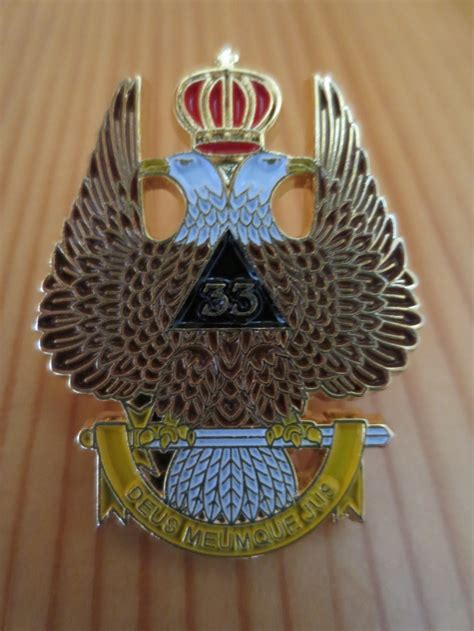 Masonic Lapel Pins Badge Mason Freemason B34 Ancient And Accepted Scottish Rite 33 Degree Deus
