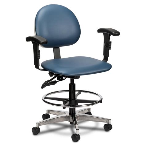 Clinton Padded Armrests Lab Stool With Contoured Seat Backrest 2188w