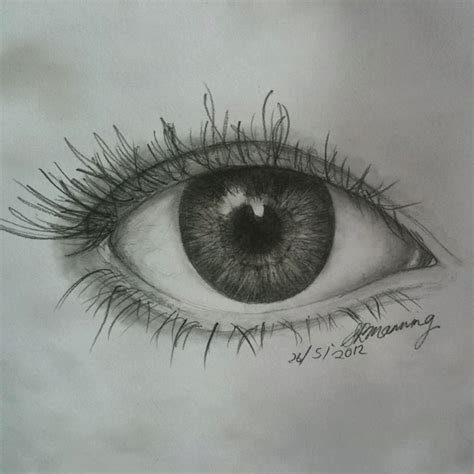 A Drawing Of An Eye With Long Eyelashes