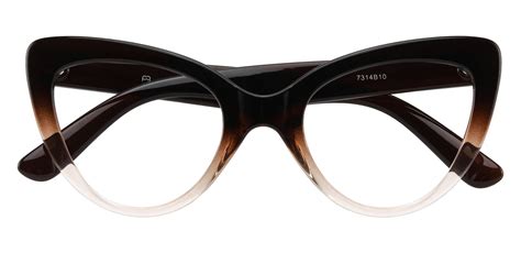 Melinda Cat Eye Prescription Glasses Brown Womens Eyeglasses