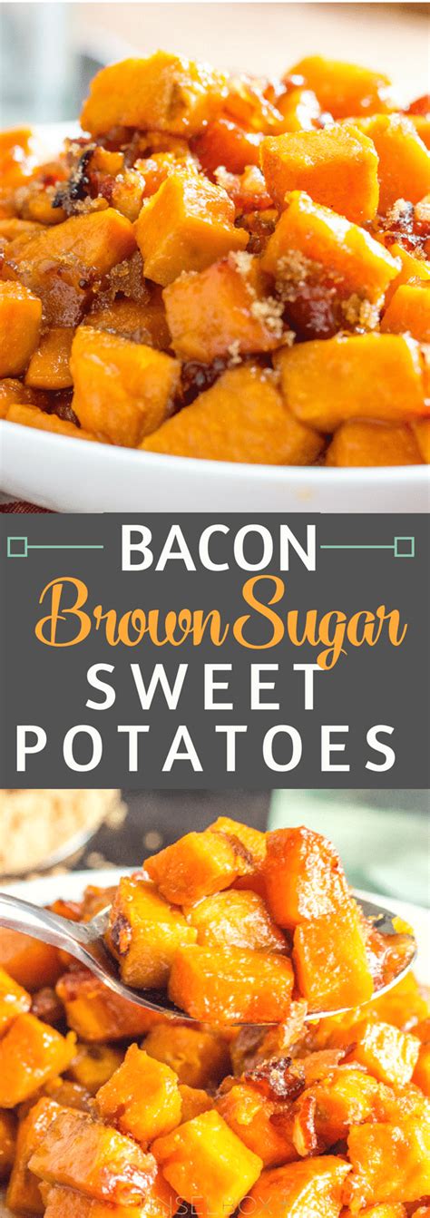 Brown Sugar Bacon Roasted Sweet Potatoes