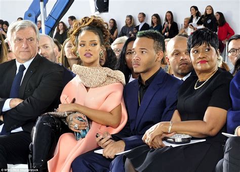 Rihanna Attends Dior Show At Paris Fashion Week Wearing A One Sleeved