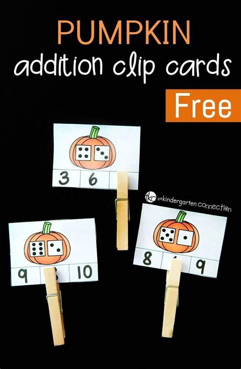 These Pumpkin Addition Clip Cards Are A Great Fall Math Center For