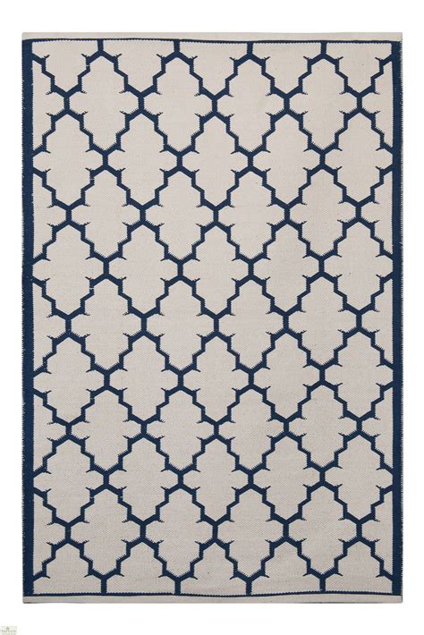 Blue/White Reversible Patterned Rug | The Home Furniture Store