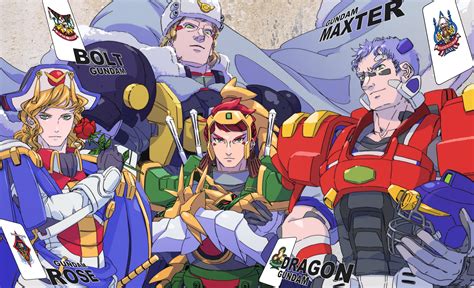 Dragon Gundam Bolt Gundam Gundam Rose And Gundam Maxter Gundam And 1 More Drawn By 8823