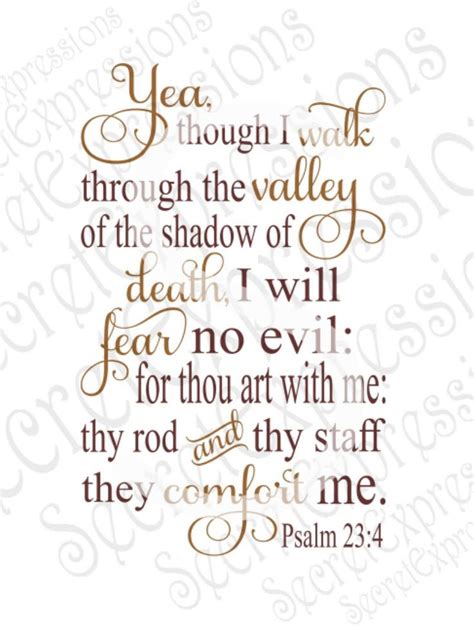 Psalm 234 Svg Walk Through The Valley Svg Fear No Evil Svg Eps Png