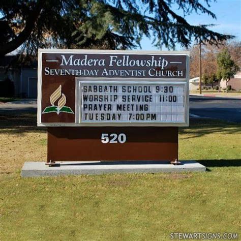 Church Sign For Madera Seventh Day Adventist Madera Ca