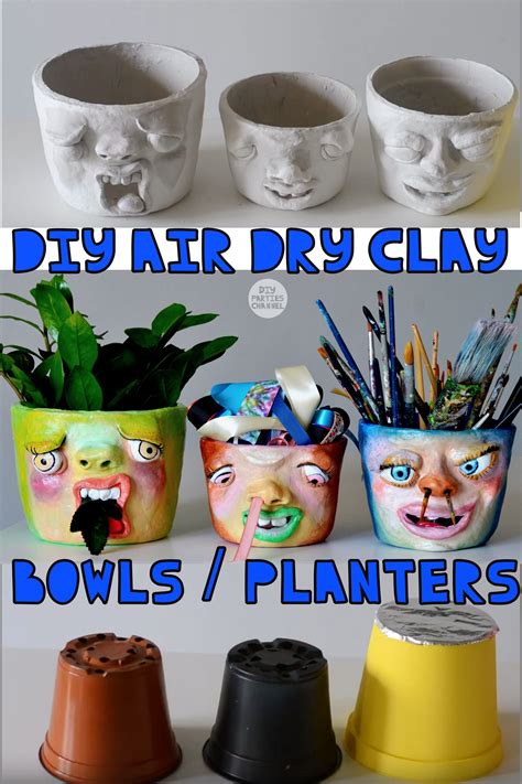 Diy Air Dry Clay Bowls Planters Clay Crafts Air Dry Diy Air Dry Clay Air Dry Clay Projects