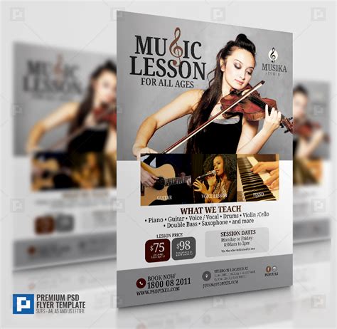 Download & customize our music lessons flyer for your event or party! Music Lesson Flyer - PSDPixel