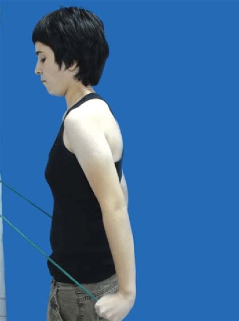 Scapular Retraction With Exercise Band Fig 2 Extension With Exercise