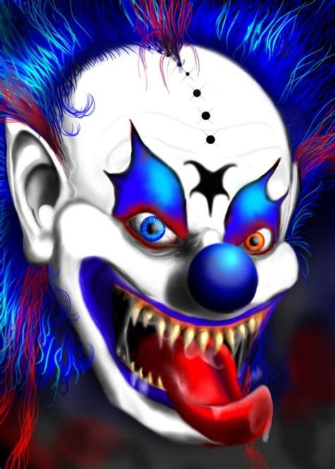 Blue Joker Creepy Clown Scary Clowns Evil Clowns