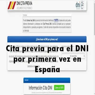Cita previa para el DNI por primera vez en España elyex