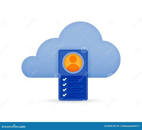 Icon Cloud To Store Data And User Profiles User Login Icon User Data