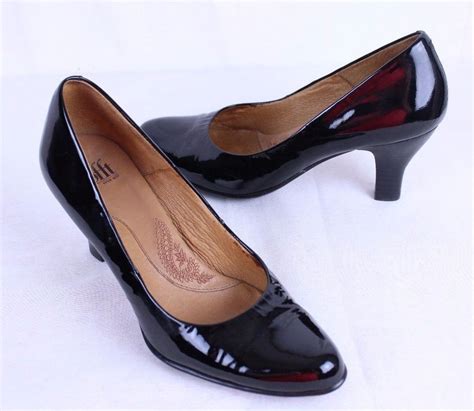 Sofft Black Patent Leather Pumps Shoes Heels Size Narrow Sfft Pumpsclassics Weartowork