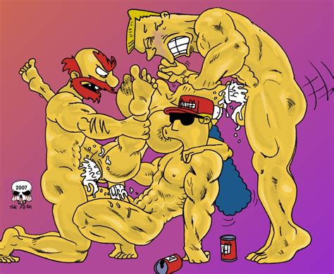 Rule 34 2007 Anal Double Penetration Duffman Female Groundskeeper Willie Human Male Marge