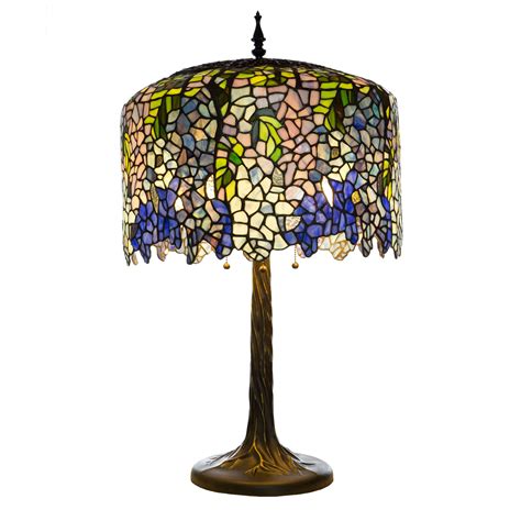 River Of Goods Grand Wisteria Tiffany Style Stained Glass 29 5 Table