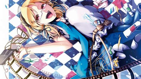 Happy Anime Girl Blue Dress Glasses Movie Wallpaper Anime Wallpaper Better