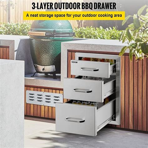 Mophorn 18x23 Inch Outdoor Kitchen Stainless Steel Triple Access Bbq