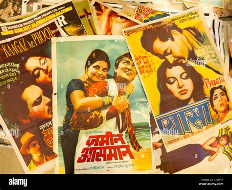 Vintage Bollywood Posters Delhi India Stock Photo Alamy