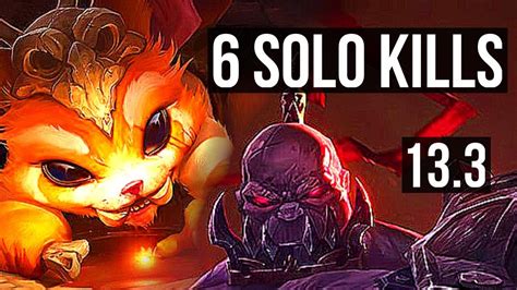 GNAR Vs SION TOP 6 Solo Kills 1 3M Mastery 500 Games KR