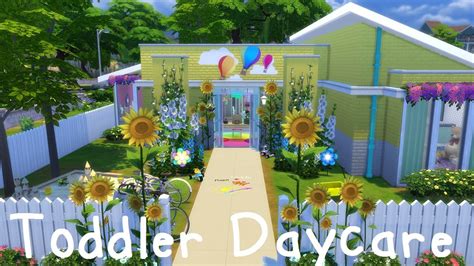 The Sims 4 Speed Build Toddler Daycare With Cc Links Youtube