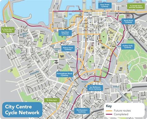 Auckland City Centre Cycle Map Dec 15 Greater Auckland