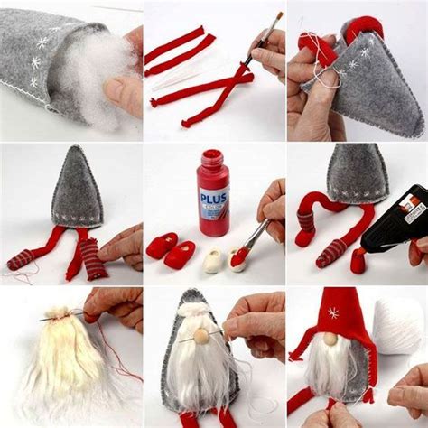 There Are Many Different Pictures Of Gnomes Made Out Of Yarn And Felt
