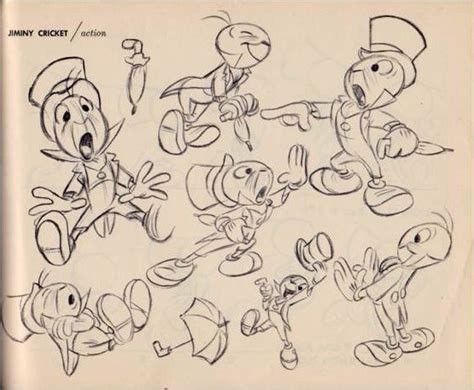 How To Draw Jiminy Cricket Disney Sketches Animation Sketches
