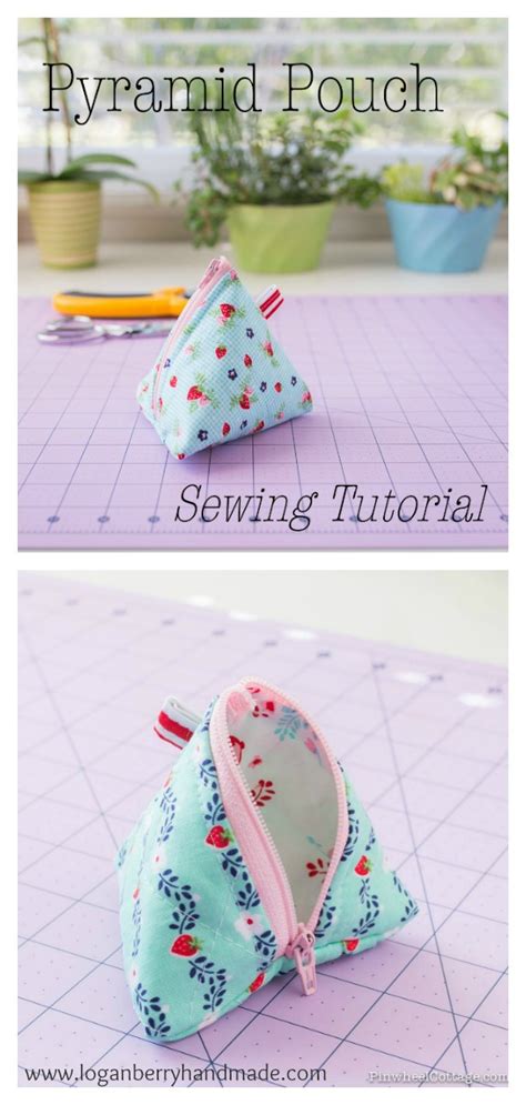 Triangle Zipper Bag Pyramid Pouch Free Sewing Pattern
