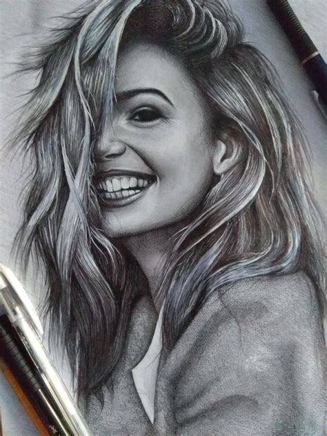 Smile Woman Portrait Face Art Drawing Beautiful Art Paintings
