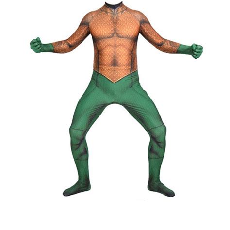 Aquaman Cosplay Costume Lycra Costume Party World