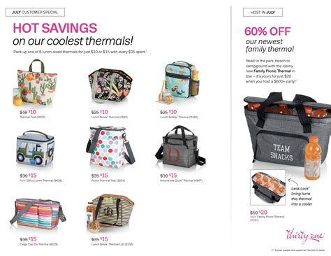 July Special Flyer Thirty One Ts Thirty One Thirty One Bags