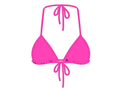 Hot Pink Logo Print Bikini Top Boutine La
