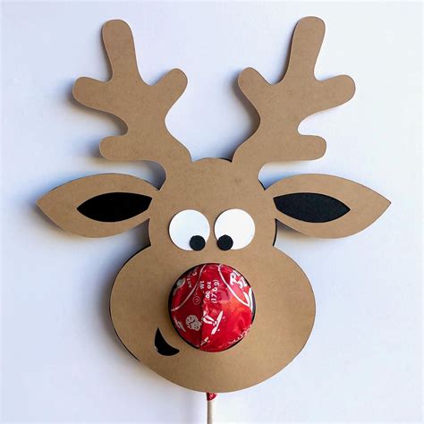 Rudolph The Red Nosed Reindeer Lollipop Svg And Pdf File Etsy Red
