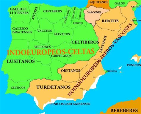 Península Ibérica En La Antigüedad Mapa De España Historia De