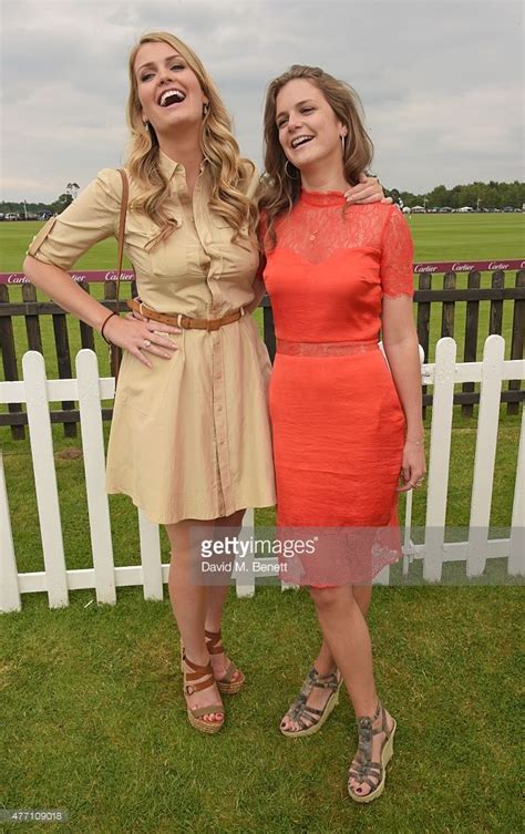Lady Kitty Spencer L And Lady Jemima Herbert Attend The Cartier Queen