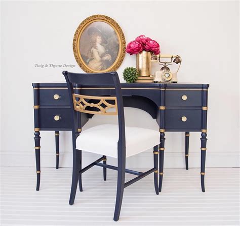 Gorgeous Desk And Chair In Coastal Blue General Finishes Design Center